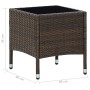 Mesa de jardín ratán sintético marrón 40x40x45 cm en Mesas de jardín | Comprar online en Foru.es