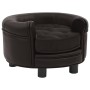 Sofá para perros felpa y cuero sintético marrón 48x48x32 cm de vidaXL, Camas para perros - Ref: Foro24-170958, Precio: 81,83 ...