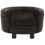 Sofá para perros felpa y cuero sintético marrón 48x48x32 cm de vidaXL, Camas para perros - Ref: Foro24-170958, Precio: 80,66 ...