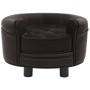 Sofá para perros felpa y cuero sintético marrón 48x48x32 cm de vidaXL, Camas para perros - Ref: Foro24-170958, Precio: 81,83 ...