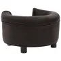 Sofá para perros felpa y cuero sintético marrón 48x48x32 cm de vidaXL, Camas para perros - Ref: Foro24-170958, Precio: 80,66 ...
