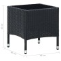 Mesa de jardín ratán sintético negro 40x40x45 cm en Mesas de jardín | Comprar online en Foru.es