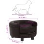 Sofá para perros felpa y cuero sintético marrón 48x48x32 cm de vidaXL, Camas para perros - Ref: Foro24-170958, Precio: 81,83 ...