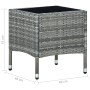 Mesa de jardín ratán sintético gris 40x40x45 cm en Mesas de jardín | Comprar online en Foru.es