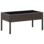 Mesa de jardín ratán sintético marrón 75x40x37 cm en Mesas de jardín | Comprar online en Foru.es