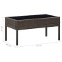 Mesa de jardín ratán sintético marrón 75x40x37 cm en Mesas de jardín | Comprar online en Foru.es