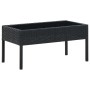 Mesa de jardín ratán sintético negro 75x40x37 cm en Mesas de jardín | Comprar online en Foru.es