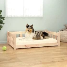 Cama para perros madera maciza de pino 95,5x65,5x28 cm de vidaXL, Camas para perros - Ref: Foro24-833255, Precio: 62,51 €, De...