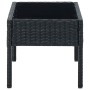 Mesa de jardín ratán sintético negro 75x40x37 cm en Mesas de jardín | Comprar online en Foru.es