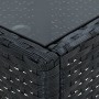 Mesa de jardín ratán sintético negro 75x40x37 cm en Mesas de jardín | Comprar online en Foru.es