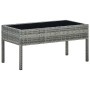 Mesa de jardín ratán sintético gris 75x40x37 cm en Mesas de jardín | Comprar online en Foru.es