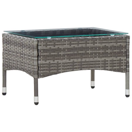 Mesa de centro de ratán sintético gris 60x40x36 cm en Mesas de jardín | Comprar online en Foru.es
