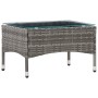 Mesa de centro de ratán sintético gris 60x40x36 cm en Mesas de jardín | Comprar online en Foru.es
