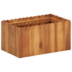 Arriate de madera maciza de acacia 50x30x25 cm en Macetas y jardineras | Comprar online en Foru.es