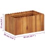 Arriate de madera maciza de acacia 50x30x25 cm en Macetas y jardineras | Comprar online en Foru.es