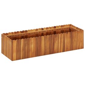 Arriate de madera maciza de acacia 100x30x25 cm en Macetas y jardineras | Comprar online en Foru.es
