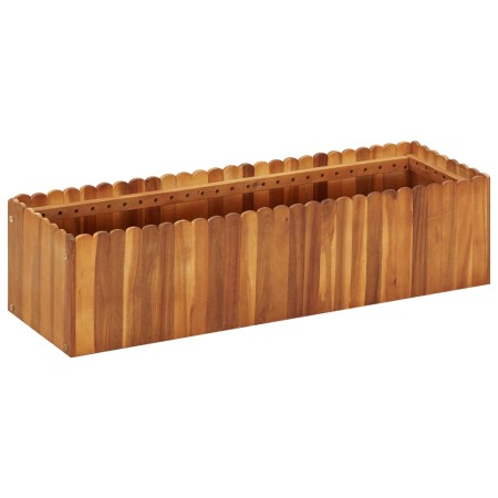 Arriate de madera maciza de acacia 100x30x25 cm en Macetas y jardineras | Comprar online en Foru.es