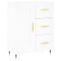 Aparador de madera de ingeniería blanco 69,5x34x90 cm de vidaXL, Aparadores - Ref: Foro24-830236, Precio: 116,86 €, Descuento: %