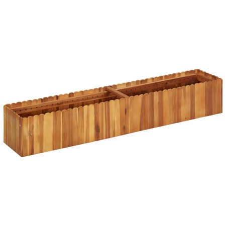 Arriate elevado de madera maciza de acacia 150x30x25 cm en Macetas y jardineras | Comprar online en Foru.es