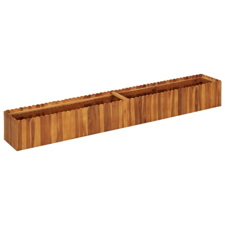 Arriate elevado de madera maciza de acacia 200x30x25 cm en Macetas y jardineras | Comprar online en Foru.es