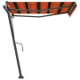 Toldo de pie automático naranja y marrón 350x250 cm en Toldos | Comprar online en Foru.es