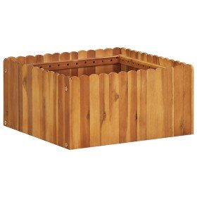 Arriate de madera maciza de acacia 50x50x25 cm en Macetas y jardineras | Comprar online en Foru.es