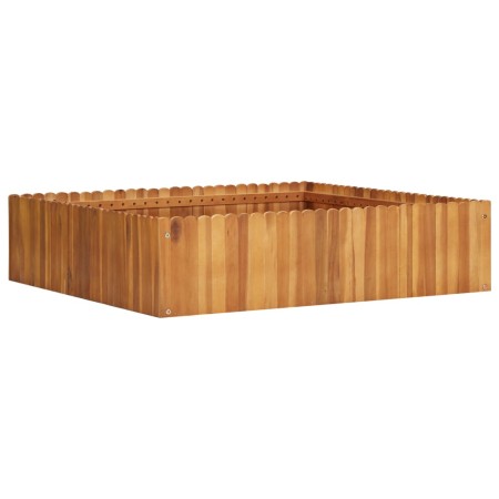 Arriate de madera maciza de acacia 100x100x25 cm en Macetas y jardineras | Comprar online en Foru.es