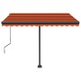 Toldo de pie automático naranja y marrón 350x250 cm en Toldos | Comprar online en Foru.es