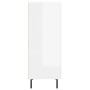 Aparador de madera contrachapada blanco brillante 34,5x34x90 cm de vidaXL, Aparadores - Ref: Foro24-830462, Precio: 67,69 €, ...