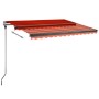 Toldo de pie automático naranja y marrón 350x250 cm en Toldos | Comprar online en Foru.es