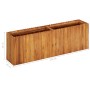 Arriate de madera maciza de acacia 150x30x50 cm en Macetas y jardineras | Comprar online en Foru.es