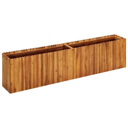 Arriate de madera maciza de acacia 200x30x50 cm en Macetas y jardineras | Comprar online en Foru.es