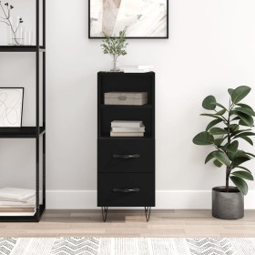 Aparador de madera contrachapada negro 34,5x34x90 cm de vidaXL, Aparadores - Ref: Foro24-828661, Precio: 52,38 €, Descuento: %