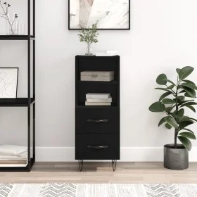 Aparador de madera contrachapada negro 34,5x34x90 cm de vidaXL, Aparadores - Ref: Foro24-828661, Precio: 51,79 €, Descuento: %