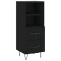 Aparador de madera contrachapada negro 34,5x34x90 cm de vidaXL, Aparadores - Ref: Foro24-828661, Precio: 52,38 €, Descuento: %