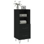 Aparador de madera contrachapada negro 34,5x34x90 cm de vidaXL, Aparadores - Ref: Foro24-828661, Precio: 52,38 €, Descuento: %