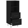 Aparador de madera contrachapada negro 34,5x34x90 cm de vidaXL, Aparadores - Ref: Foro24-828661, Precio: 52,38 €, Descuento: %