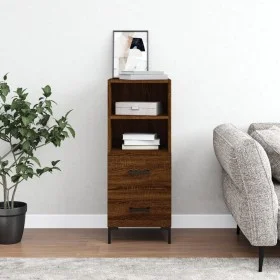 Aparador madera de ingeniería marrón roble 34,5x34x90 cm de vidaXL, Aparadores - Ref: Foro24-828675, Precio: 56,57 €, Descuen...