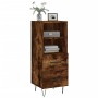 Aparador madera de ingeniería roble ahumado 34,5x34x90 cm de vidaXL, Aparadores - Ref: Foro24-828665, Precio: 50,81 €, Descue...