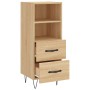 Aparador madera contrachapada color roble Sonoma 34,5x34x90 cm de vidaXL, Aparadores - Ref: Foro24-828663, Precio: 50,72 €, D...