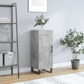 Aparador de madera contrachapada gris hormigón 34,5x34x90 cm de vidaXL, Aparadores - Ref: Foro24-830472, Precio: 61,96 €, Des...