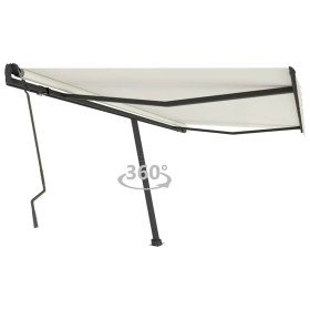 Toldo de pie retráctil manual crema 400x300 cm en Toldos | Comprar online en Foru.es