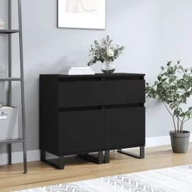 Aparadores 2 uds madera de ingeniería negro 40x35x70 cm de vidaXL, Aparadores - Ref: Foro24-831167, Precio: 103,14 €, Descuen...