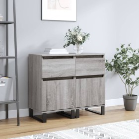 Aparadores 2 uds madera de ingeniería gris Sonoma 40x35x70 cm de vidaXL, Aparadores - Ref: Foro24-831177, Precio: 104,05 €, D...