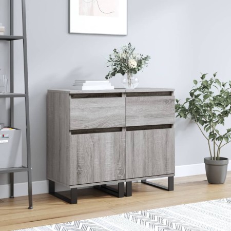 Aparadores 2 uds madera de ingeniería gris Sonoma 40x35x70 cm de vidaXL, Aparadores - Ref: Foro24-831177, Precio: 104,05 €, D...