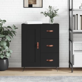 Aparador de madera de ingeniería negro 69,5x34x90 cm de vidaXL, Aparadores - Ref: Foro24-830229, Precio: 99,00 €, Descuento: %