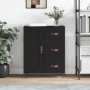 Aparador de madera de ingeniería negro 69,5x34x90 cm de vidaXL, Aparadores - Ref: Foro24-830229, Precio: 99,00 €, Descuento: %