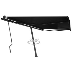 Toldo de pie retráctil manual gris antracita 400x300 cm en Toldos | Comprar online en Foru.es