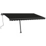 Toldo de pie retráctil manual gris antracita 400x300 cm en Toldos | Comprar online en Foru.es