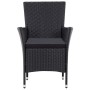 Set comedor de jardín 9 piezas y cojines ratán sintético negro en Conjuntos de jardín | Comprar online en Foru.es